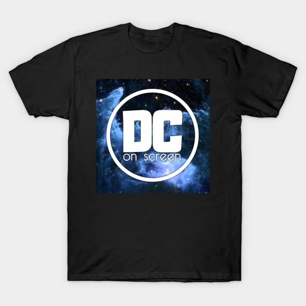 DC on SCREEN Podcast Logo (Blue Nebula) T-Shirt by DC on SCREEN